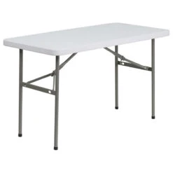 Offex OFX-249743-FF 24"x48" Granite White Plastic Folding Table