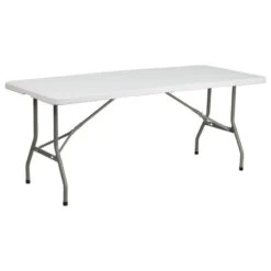 Bowery Hill 30" X 72" Folding Table In White