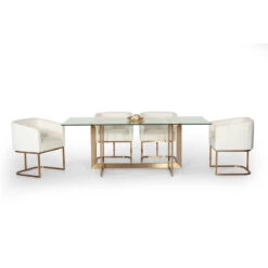 Modrest Keaton Modern Glass And Brass Dining Table -Whole House Kitchenware 52914cbf0b0d88ad 5086 w800 h800 b1 p0