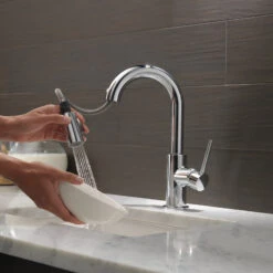 Delta Trinsic Single Handle Pull-Down Bar/Prep Faucet, Chrome, 9959-DST 12 Delta Trinsic Single Handle Pull-Down Bar/Prep Faucet, Chrome, 9959-DST -Whole House Kitchenware 5301ebf70d25d023 7811 w800 h800 b0 p0