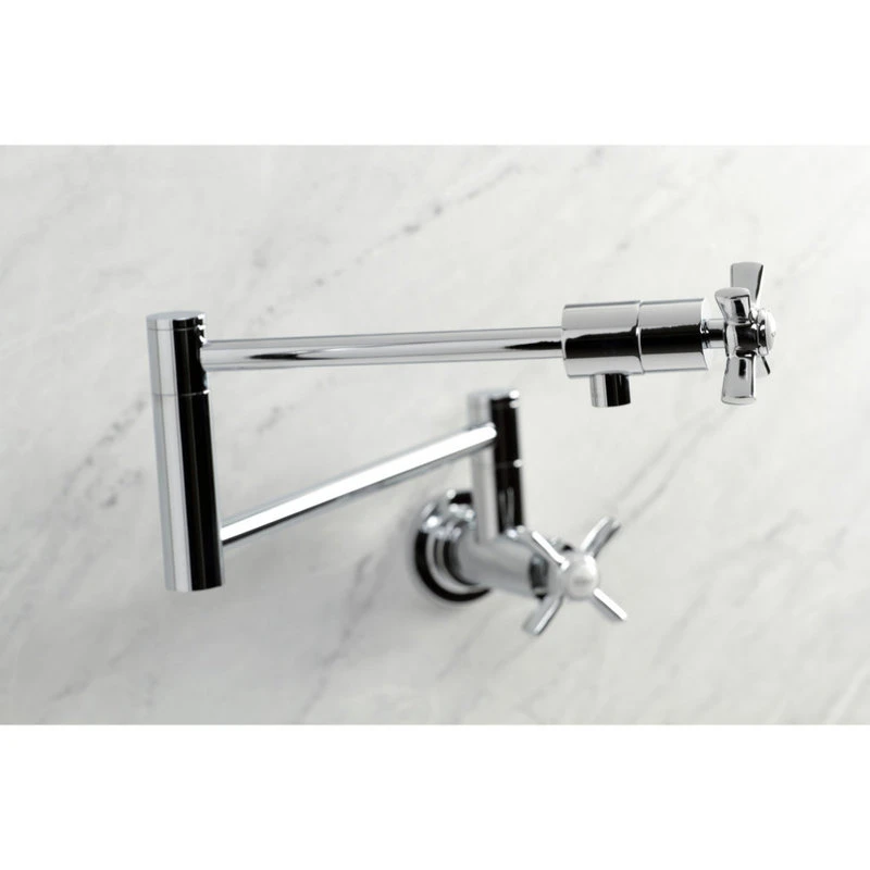 Kingston Brass KS4101ZX Millennium Wall Mount Pot Filler, Polished Chrome 5 Kingston Brass KS4101ZX Millennium Wall Mount Pot Filler, Polished Chrome - Image 3