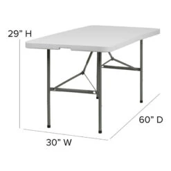 30x60 White Bi-Fold Table -Whole House Kitchenware 53617bf600ae60ee 3670 w800 h800 b1 p0