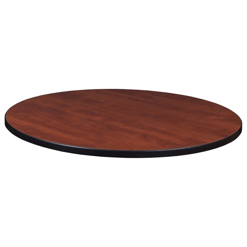 42" Round Laminate Table Top- Cherry/ Maple 3 42" Round Laminate Table Top- Cherry/ Maple