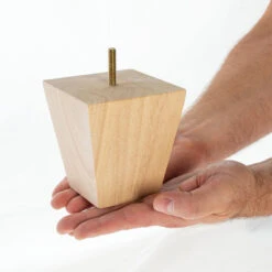 4" Highx4" Square Top Width Unfinished Solid Hardwood Bun Feet -Whole House Kitchenware 5481f77502334c2d 0023 w800 h800 b0 p0