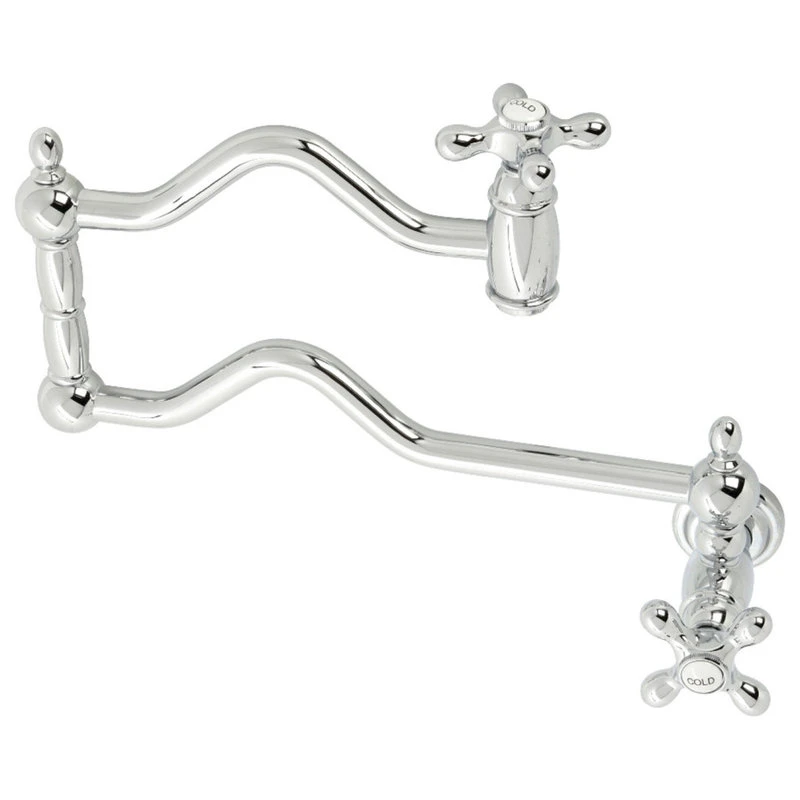 Kingston Brass KS2101AX Heritage Wall Mount Pot Filler, Polished Chrome 3 Kingston Brass KS2101AX Heritage Wall Mount Pot Filler, Polished Chrome