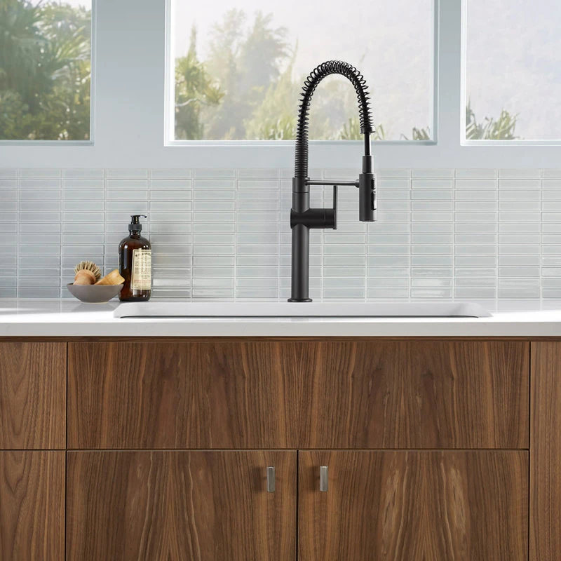 Kohler K-22973 Crue 1.5 GPM 1 Hole Pre-Rinse Pull Down Kitchen - Brushed Modern 4 Kohler K-22973 Crue 1.5 GPM 1 Hole Pre-Rinse Pull Down Kitchen - Brushed Modern - Image 2