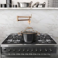 Braccia Series 24" Wall Mounted Pot Filler, Rose Gold -Whole House Kitchenware 589167b50099a200 4363 w800 h800 b0 p0