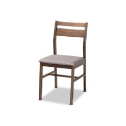 Lovy Gray Fabric Upholstered Dark Walnut-Finished 5-Piece Wood Dining Set -Whole House Kitchenware 590131fc0d8b7bb8 3336 w800 h800 b1 p0