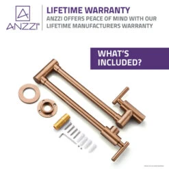 Braccia Series 24" Wall Mounted Pot Filler, Rose Gold -Whole House Kitchenware 5981b5db0099a20e 4363 w800 h800 b0 p0