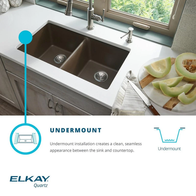 Elkay Quartz Classic 24-5/8" Undermount Sink Kit, Black 8 Elkay Quartz Classic 24-5/8" Undermount Sink Kit, Black - Image 6