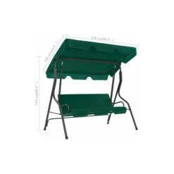 VidaXL Garden Swing Bench Green Fabric Canopy Hammock Chair Lounge Seating -Whole House Kitchenware 5a61d75803db467d 9014 w800 h800 b1 p0