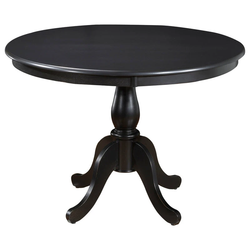 Bella 42" Round Pedestal Table, Antique Black 3 Bella 42" Round Pedestal Table, Antique Black