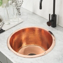 Redondo Grande Bar & Prep Sink, Polished Copper -Whole House Kitchenware 5b31ee490d531f1a 2698 w800 h800 b0 p0