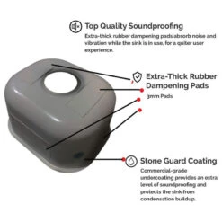 Italia Kitchen Series 10" Undermount Stainless Steel Bar Sink -Whole House Kitchenware 5b5156820dae372a 2301 w800 h800 b1 p0