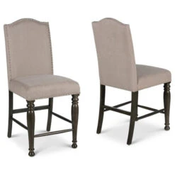 Bowery Hill Distressed Harbor 7 Piece Counter Height Dining Set In Gray -Whole House Kitchenware 5c81e98603d23857 1862 w800 h800 b1 p0