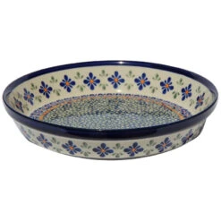 Polish Pottery Dish Pie Plate, Pattern Number: DU60