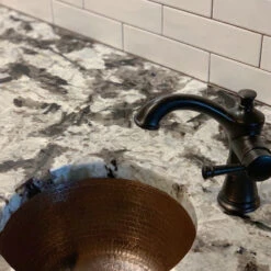 Premier Copper Products 12" Round Hammered Copper Bar Sink With 2" Drain Size, Oil Rubbed Bronze -Whole House Kitchenware 5df18a7d00774c91 8186 w800 h800 b0 p0
