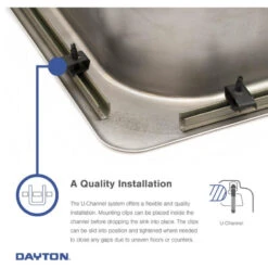 D117192 Dayton Stainless Steel 17" X 19" Drop-in Bar Sink, 2 Holes -Whole House Kitchenware 5e0118740e601a17 1385 w800 h800 b1 p0