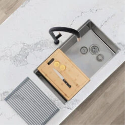 30"L X 19"L Single Bowl Undermount 16G Reversible Workstation Kitchen Sink -Whole House Kitchenware 605120320fbd0036 5013 w800 h800 b0 p0