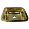 Nantucket Sinks 17.5"x14.5" Rectangle Undermount Bar Sink, Polished Brass