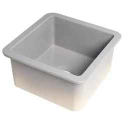 Gray Matte Square 18" X 18" Undermount / Drop In Fireclay Prep Sink