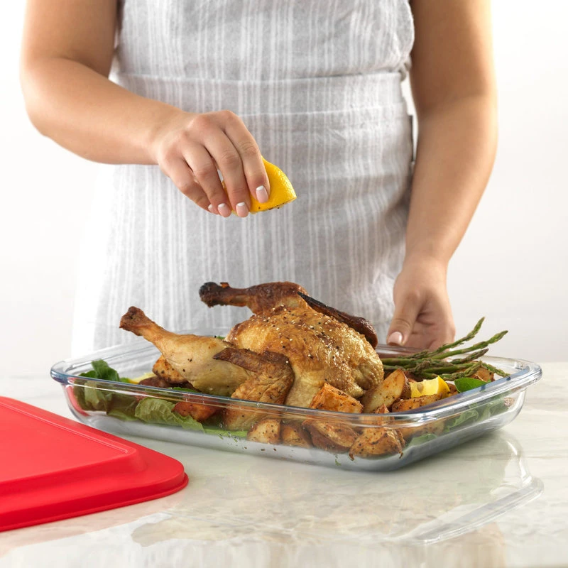 4 Glass Bakeware Containers Red 9 4 Glass Bakeware Containers Red - Image 7