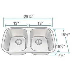 510 Equal Double Bowl Stainless Steel Sink, 16-Gauge, Sink Only 9 510 Equal Double Bowl Stainless Steel Sink, 16-Gauge, Sink Only -Whole House Kitchenware 6391e5e10c4109ba 1220 w800 h800 b1 p0