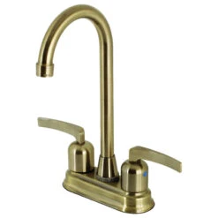 Kingston Brass KB8493EFL Centurion Bar Faucet, Antique Brass