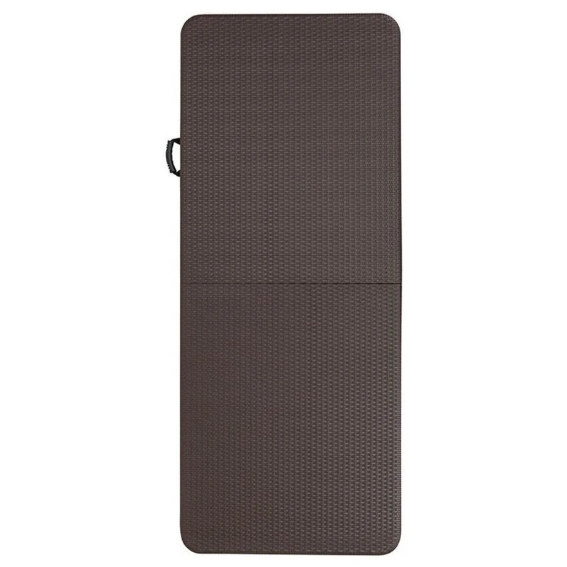 Flash Furniture 29"x71" Bi-Fold Rattan Plastic Folding Table, Brown 6 Flash Furniture 29"x71" Bi-Fold Rattan Plastic Folding Table, Brown - Image 4