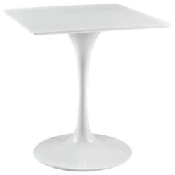 Lippa 28" Square Wood Top Dining Table, White -Whole House Kitchenware 64a1349a00cd1a0e 0076 w800 h800 b1 p0