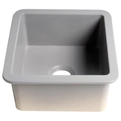 Gray Matte Square 18" X 18" Undermount / Drop In Fireclay Prep Sink -Whole House Kitchenware 64b1339201d4e876 8288 w800 h800 b1 p0