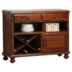 Andrews 6 Piece Butterfly Leaf Dining Set, Chestnut Brown, Server -Whole House Kitchenware 64b1678f0fd9f0ce 1211 w800 h800 b1 p0