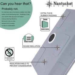 Nantucket Sinks 32" Pro Series Rectangle Undermount Stainless Steel Kitchen Sink -Whole House Kitchenware 64e1614b0e5d1511 8869 w800 h800 b0 p0