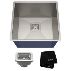 Pax Zero-Radius 18 1/2" Undermount Stainless Steel 1-Bowl 16 Gauge Kitchen Sink