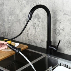 Commercial 3-Function Kitchen Sink Faucet With Deck Plate, Matte Black 9 Commercial 3-Function Kitchen Sink Faucet With Deck Plate, Matte Black -Whole House Kitchenware 662165120d1d9aaa 2575 w800 h800 b0 p0