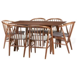 Extendable Rectangular Dining Room Table Modern Solid Wood, Medium Brown -Whole House Kitchenware 67c115640fcaab1d 8382 w800 h800 b1 p0