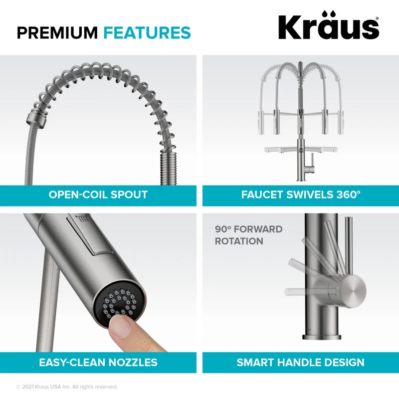 2-Function 1-Handle Pulldown Pot Filler Kitchen Faucet, Matte Black/Stainless 14 2-Function 1-Handle Pulldown Pot Filler Kitchen Faucet, Matte Black/Stainless - Image 12