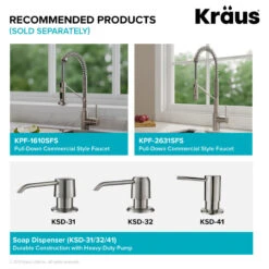 Undermount Stainless Steel 1-Bowl Kitchen Sink With Accessories, 27" Kwu110-27 -Whole House Kitchenware 699196710254a7a8 6284 w800 h800 b1 p0