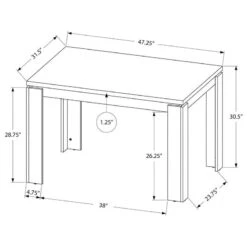 Dining Table 48" Rectangular Small Kitchen Dining Room Laminate Grey -Whole House Kitchenware 6a11a2d7006be835 4825 w800 h800 b1 p0