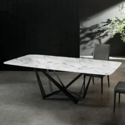 Stylish 79" Rectangle White Faux Marble Top Dining Table, Large -Whole House Kitchenware 6ba13c2100f687f1 5275 w800 h800 b0 p0