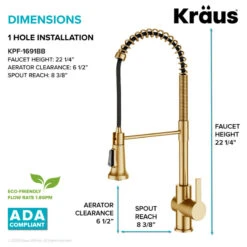 Britt 3-Function Pull-Down 1-Handle Kitchen Faucet BB (Model KPF-1691BB) -Whole House Kitchenware 6be1d53c00e5eac4 3222 w800 h800 b1 p0