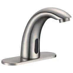 Lano Sensor Faucet In Brushed Nickel Finish, Add Hot And Cold Water