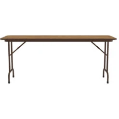 Correll 24"W X 60"D Melamine Top Folding Table In Medium Oak -Whole House Kitchenware 6cc1328f02872585 3821 w800 h800 b1 p0