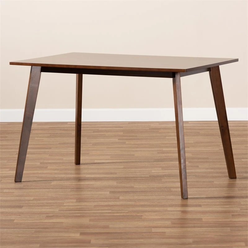 Baxton Studio Britte Walnut Finished Rectangular Wood Dining Table 7 Baxton Studio Britte Walnut Finished Rectangular Wood Dining Table - Image 5