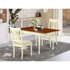 3-Piece Table Set, Robust 2 9" Drop Down Leaves Real Table, 2 Chairs -Whole House Kitchenware 6fe11d4b0f7216fc 1956 w800 h800 b0 p0