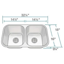 Builder Series Stainless Steel Kitchen Sink, 18-Gauge, 3218a Sink Only 9 Builder Series Stainless Steel Kitchen Sink, 18-Gauge, 3218a Sink Only -Whole House Kitchenware 6fe174d90c4108be 4967 w800 h800 b1 p0