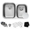 Premier 32" Undermount Stainless Steel 2-Bowl 16 Gauge Kitchen Sink 60/40 Split -Whole House Kitchenware 706101a900e5e848 3123 w800 h800 b1 p0