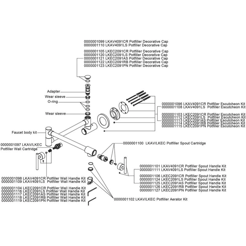 LKAV4091LS Elkay Avado Wall Mount Single Hole Pot Filler Kitchen Faucet 6 LKAV4091LS Elkay Avado Wall Mount Single Hole Pot Filler Kitchen Faucet - Image 4