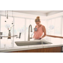 Moen Sleek 1-Handle High Arc Pulldown Kitchen Faucet, Spot Resist Stainless 30 Moen Sleek 1-Handle High Arc Pulldown Kitchen Faucet, Spot Resist Stainless -Whole House Kitchenware 7251e49c0d80e684 0699 w800 h800 b0 p0