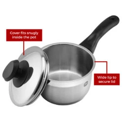 YBM Home 18/10 Stainless Steel Stock Pot, Induction Compatible, Black, 9 Quart -Whole House Kitchenware 7341c3f101a7ebb1 0575 w800 h800 b1 p0